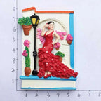 Fridge Magnet Tenerife Spain Barcelona Tourism Souvenirs Flamenco Dancer  Malaga Refrigerator 3D Magnetic Stickers Gift Ideas - Grand Goldman