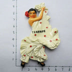 Fridge Magnet Tenerife Spain Barcelona Tourism Souvenirs Flamenco Dancer  Malaga Refrigerator 3D Magnetic Stickers Gift Ideas - Grand Goldman