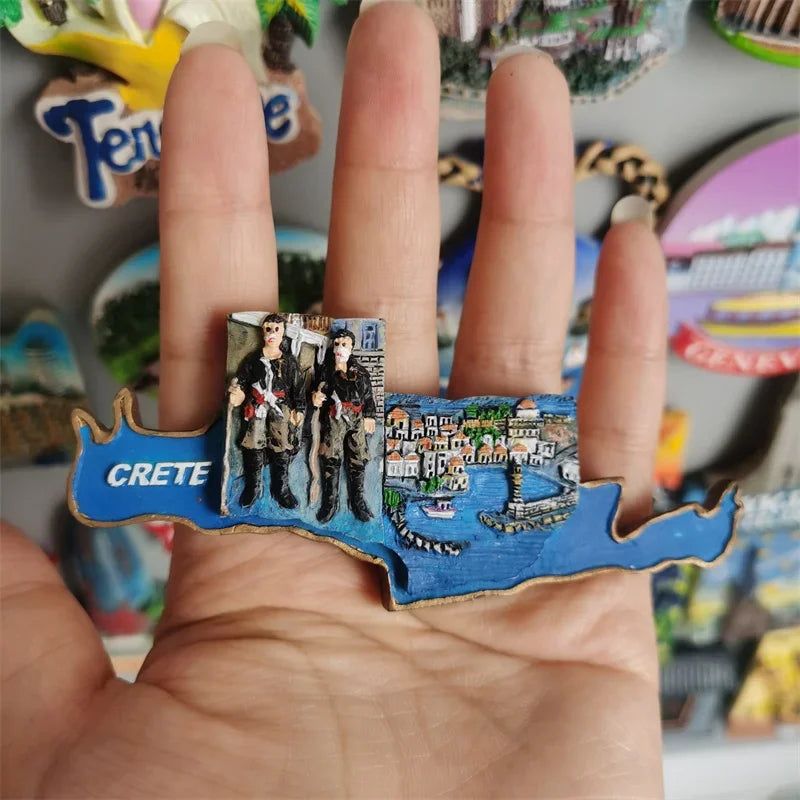 Fridge Magnet Tourist Souvenir Italy Malta Iceland Paris Tenerife Spain Greece Cyprus Riga Canada Home Decor fridge stickers - Grand Goldman