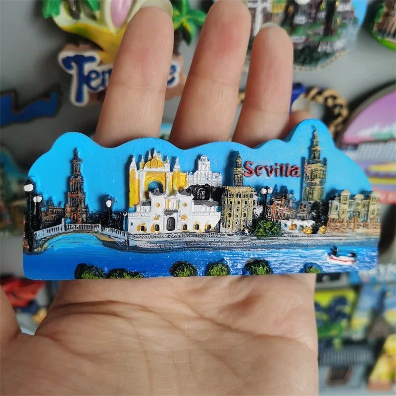 Fridge Magnet Tourist Souvenir Italy Malta Iceland Paris Tenerife Spain Greece Cyprus Riga Canada Home Decor fridge stickers - Grand Goldman