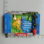 Fridge Magnet of Santorini CRETE Corfu Greece Tourist Souvenir Magnetic Stickers Fridge Magnets Imanes Nevera  Home Decor - Grand Goldman