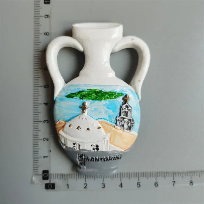 Fridge Magnet of Santorini CRETE Corfu Greece Tourist Souvenir Magnetic Stickers Fridge Magnets Imanes Nevera  Home Decor - Grand Goldman