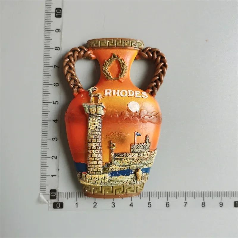 Fridge Magnet of Santorini CRETE Corfu Greece Tourist Souvenir Magnetic Stickers Fridge Magnets Imanes Nevera  Home Decor - Grand Goldman