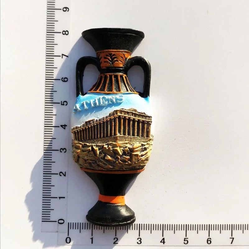 Fridge Magnet of Santorini CRETE Corfu Greece Tourist Souvenir Magnetic Stickers Fridge Magnets Imanes Nevera  Home Decor - Grand Goldman