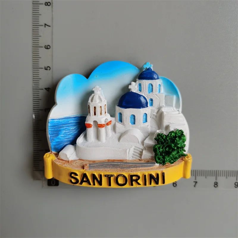 Fridge Magnet of Santorini CRETE Corfu Greece Tourist Souvenir Magnetic Stickers Fridge Magnets Imanes Nevera  Home Decor - Grand Goldman