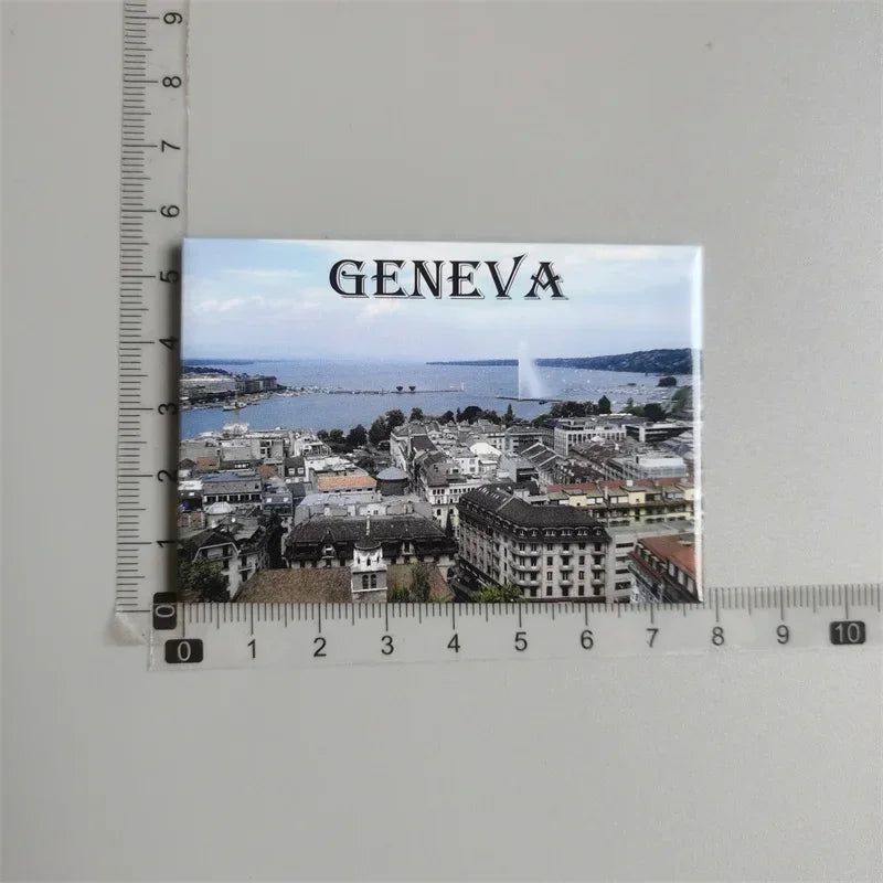 Fridge Magnets Coated Paper Tourist Souvenir Geneva Marseille Budapest Crotia Netherland Iceland Spain Belgium Italy Travel Gift - Grand Goldman