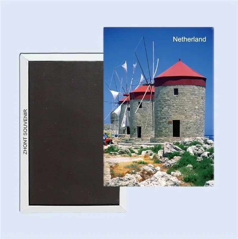 Fridge Magnets Coated Paper Tourist Souvenir Geneva Marseille Budapest Crotia Netherland Iceland Spain Belgium Italy Travel Gift - Grand Goldman