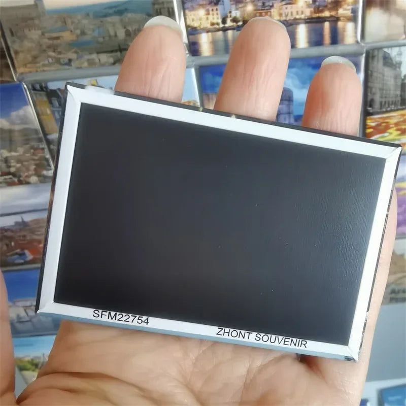 Fridge Magnets Coated Paper Tourist Souvenir Geneva Marseille Budapest Crotia Netherland Iceland Spain Belgium Italy Travel Gift - Grand Goldman