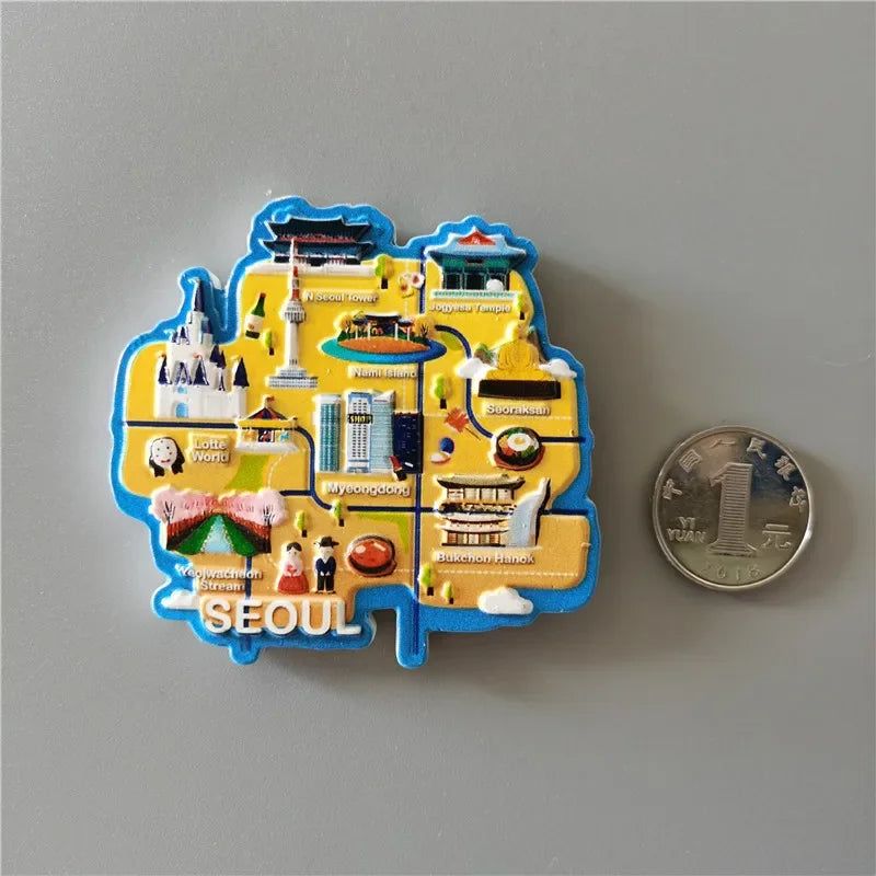 Fridge Magnets Decor Japan Korea Germany Russia New Zealand Italy Turkey Peru Tourist Souvenir Magnetic Refrigerator Paste gifts - Grand Goldman