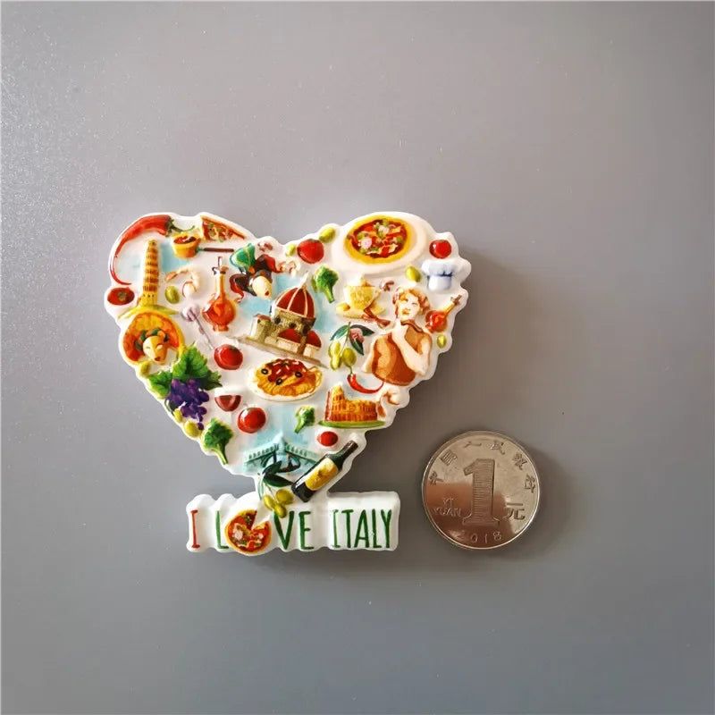 Fridge Magnets Decor Japan Korea Germany Russia New Zealand Italy Turkey Peru Tourist Souvenir Magnetic Refrigerator Paste gifts - Grand Goldman