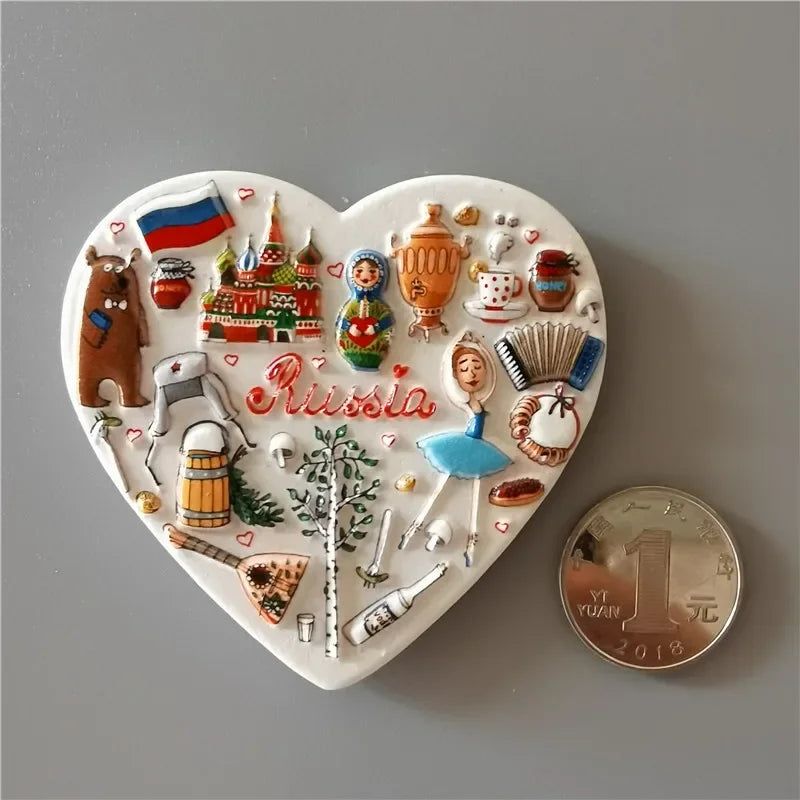 Fridge Magnets Decor Japan Korea Germany Russia New Zealand Italy Turkey Peru Tourist Souvenir Magnetic Refrigerator Paste gifts - Grand Goldman