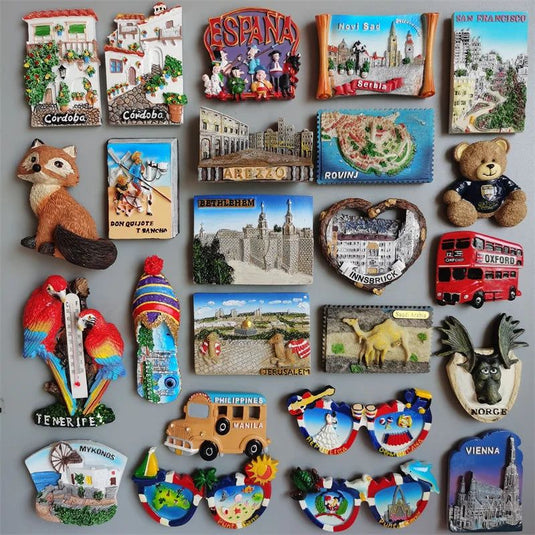 Fridge Magnets Espana Cordoba Switzerland SERBIA Finland Arezzo Rovinj Turkey Jerusalem Saudi Arabia Dominican Republic Philippines Gifts - Grand Goldman