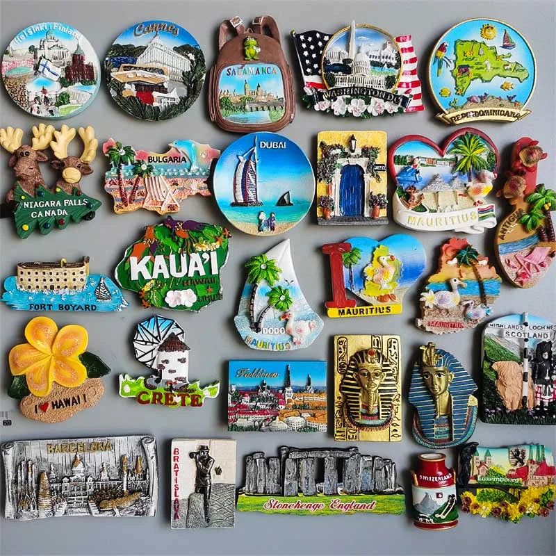 Fridge Magnets Finland Cannes Bulgaria Canada USA Crete Egypt Switzerland Luxembourg Tourist Souvenir Sticker Collection - Grand Goldman