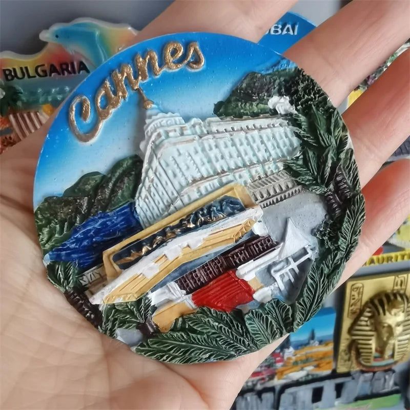 Fridge Magnets Finland Cannes Bulgaria Canada USA Crete Egypt Switzerland Luxembourg Tourist Souvenir Sticker Collection - Grand Goldman