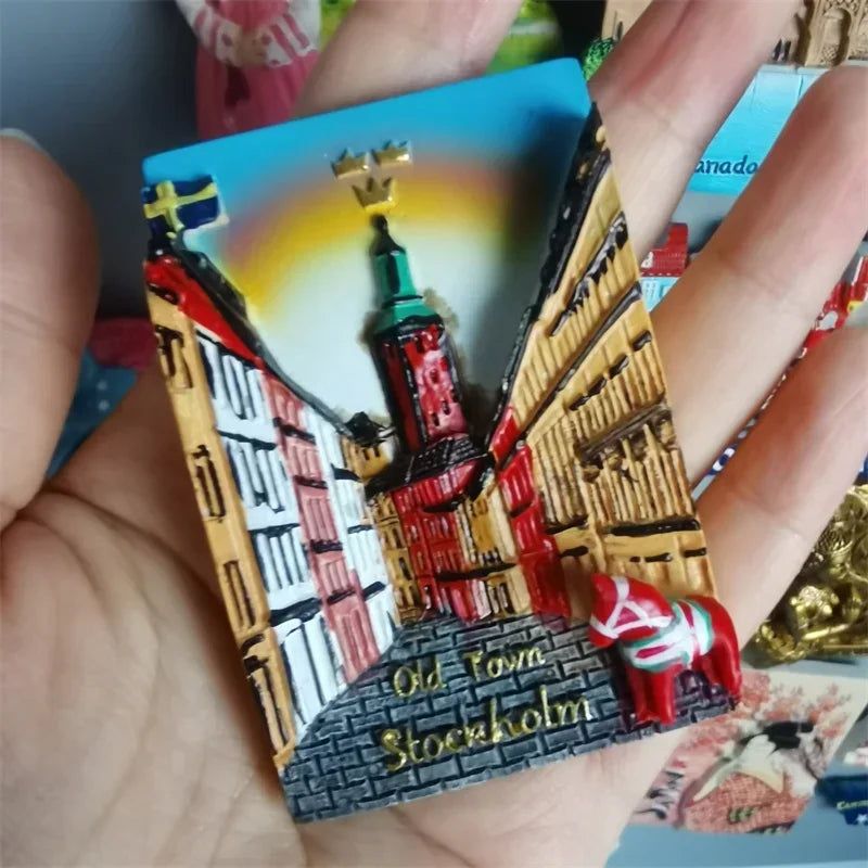 Fridge Magnets Japan Dubai Miami USA Norway British Curacao Cambodia Greece Australia Denmark Home Decor Tourist Souvenir Gifts - Grand Goldman