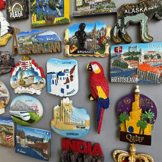 Fridge Magnets Middle East Tourist Souvenir Budva USA Marseille Slovakia Ireland Turkey Thailand Finland QATAR Canada Denmark Panama - Grand Goldman