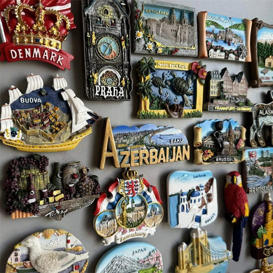 Fridge Magnets Middle East Tourist Souvenir Budva USA Marseille Slovakia Ireland Turkey Thailand Finland QATAR Canada Denmark Panama - Grand Goldman