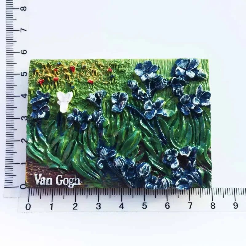 Fridge Magnets Set Mona Lisa Van Gogh Painting Pearl Girl 3D Magnet Decorative Stickers on The Fridge Souvenirs for The House - Grand Goldman