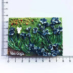 Fridge Magnets Set Mona Lisa Van Gogh Painting Pearl Girl 3D Magnet Decorative Stickers on The Fridge Souvenirs for The House - Grand Goldman