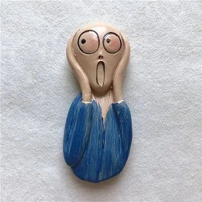 Fridge Magnets Set Mona Lisa Van Gogh Painting Pearl Girl 3D Magnet Decorative Stickers on The Fridge Souvenirs for The House - Grand Goldman