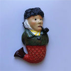 Fridge Magnets Set Mona Lisa Van Gogh Painting Pearl Girl 3D Magnet Decorative Stickers on The Fridge Souvenirs for The House - Grand Goldman