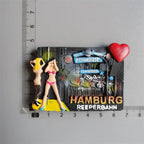 Fridge Magnets Spain Hamburg Germany Croatia Montenegro Sweden Bali Maldives Chicago USA Dubai India Lanzarote Collection Gifts - Grand Goldman