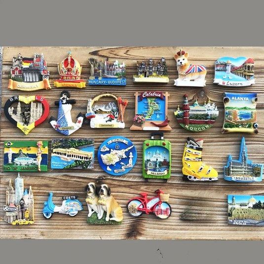 Fridge Magnets Split CROATIA Switzerland Luxembourg Greece Italy Austria Bordeaux Boston Cyprus Home Decor Souvenir Stickers - Grand Goldman