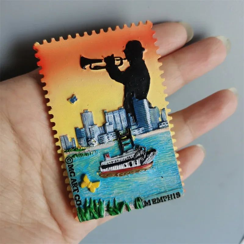 Fridge Magnets Sticker Portugal Scotland Amsterdam Rhoders Greece Ireland Leon SPAIN New Orleans Magnetic Sticker Collection - Grand Goldman