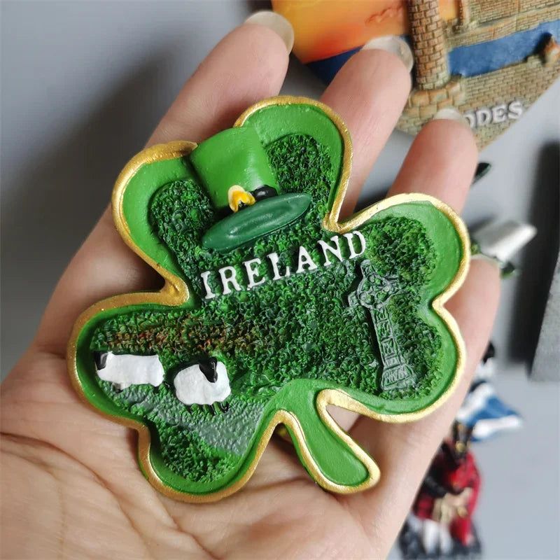 Fridge Magnets Sticker Portugal Scotland Amsterdam Rhoders Greece Ireland Leon SPAIN New Orleans Magnetic Sticker Collection - Grand Goldman