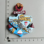 Fridge Magnets Tahiti France Denmark Spain Croatia Saudi Arabia Hawaii Saipan Egypt Qatar ICELAND BUDVA Germany Magnetic Sticker - Grand Goldman