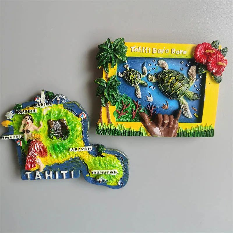 Fridge Magnets Tahiti France Denmark Spain Croatia Saudi Arabia Hawaii Saipan Egypt Qatar ICELAND BUDVA Germany Magnetic Sticker - Grand Goldman