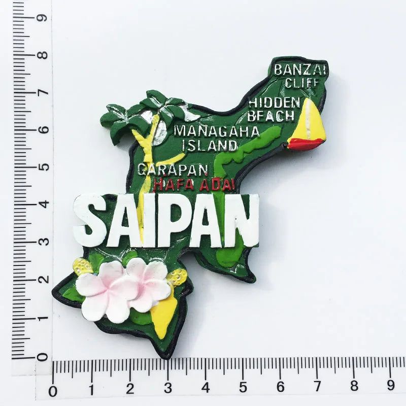 Fridge Magnets Tahiti France Denmark Spain Croatia Saudi Arabia Hawaii Saipan Egypt Qatar ICELAND BUDVA Germany Magnetic Sticker - Grand Goldman