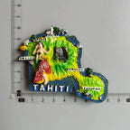 Fridge Magnets Tahiti France Denmark Spain Croatia Saudi Arabia Hawaii Saipan Egypt Qatar ICELAND BUDVA Germany Magnetic Sticker - Grand Goldman