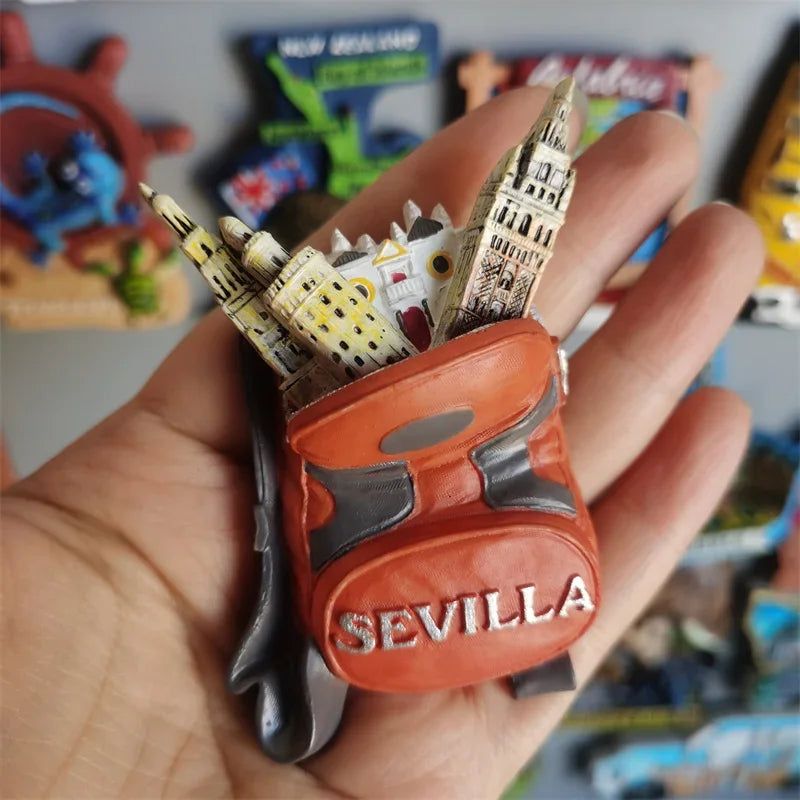 Fridge Magnets Tourist Souvenir France New Zealand Frankfurt Nevada Tenerife Spain Egypt Brussels Africa Amsterdam Berlin Saipan - Grand Goldman