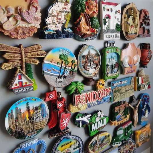 Fridge Magnets Tourist Souvenir Israel Roma Hawaii Switzerland Finland Spain Rupit Moster Capetown Korea Crete Budva Bremen Gift - Grand Goldman