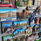 Fridge Magnets Tourist Souvenir Marseille France Copenhagen Denmark Norway Spain Stockholm Sweden USA Grete Greece Germany Gifts - Grand Goldman