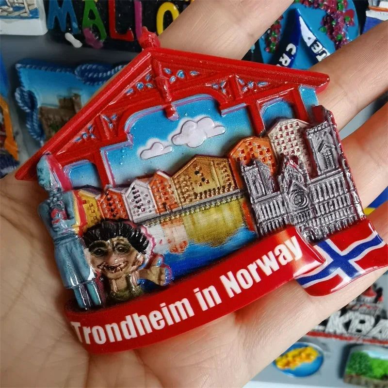 Fridge Magnets Tourist Souvenir Marseille France Copenhagen Denmark Norway Spain Stockholm Sweden USA Grete Greece Germany Gifts - Grand Goldman