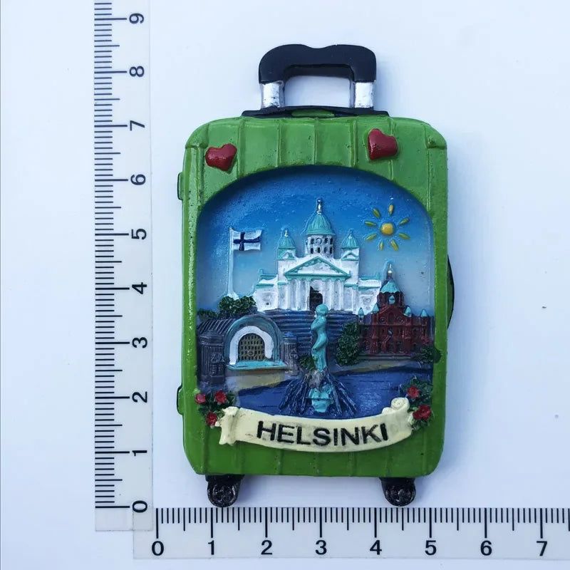 Fridge Magnets World Tourist  Souvenir Tallinn Estonia Riga Latvia Helsinki Finland Stockholm Dublin Dubai Romania Tokyo Japan - Grand Goldman