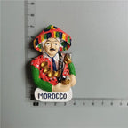 Fridge Magnets Would Tourist Souvenir Norway Dominicana Madrid Morocco Holland Korea Bali Thailand 3d Resin sticker Home Decor - Grand Goldman