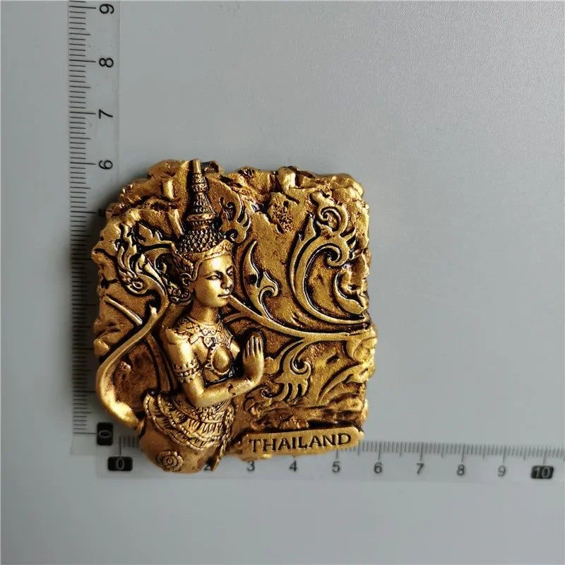 Fridge Magnets Would Tourist Souvenir Norway Dominicana Madrid Morocco Holland Korea Bali Thailand 3d Resin sticker Home Decor - Grand Goldman