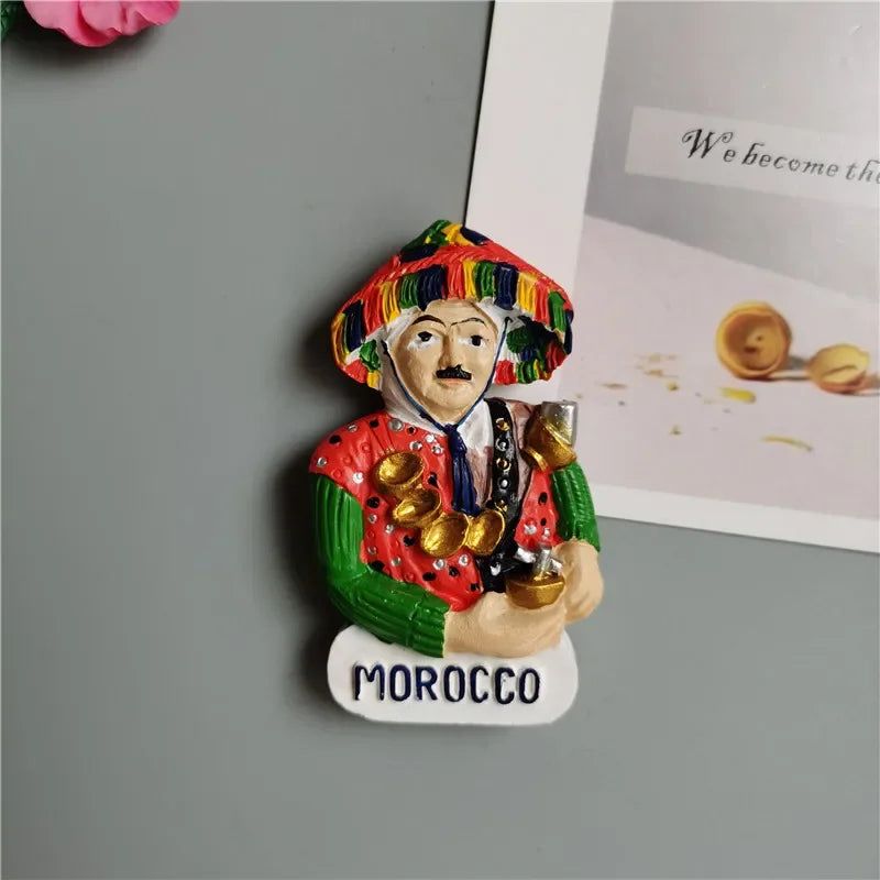 Fridge Magnets Would Tourist Souvenir Norway Dominicana Madrid Morocco Holland Korea Bali Thailand 3d Resin sticker Home Decor - Grand Goldman