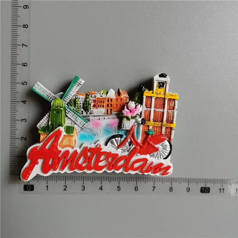 Fridge Magnets Would Tourist Souvenir Norway Dominicana Madrid Morocco Holland Korea Bali Thailand 3d Resin sticker Home Decor - Grand Goldman