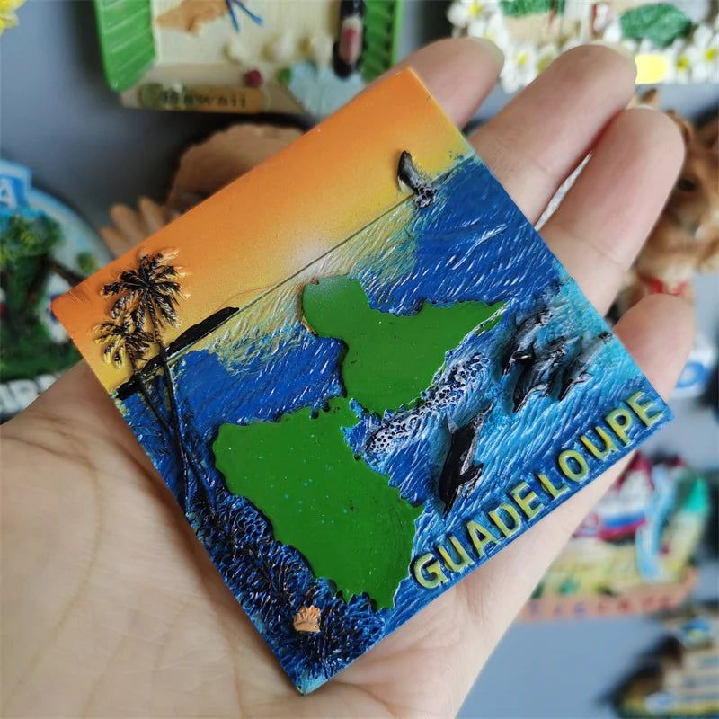 Fridge Magnets of Sweden Johannesburg CANCUN Mexico Hawaii  American Iceland Finland Tenerife California Toledo Collection Decor - Grand Goldman