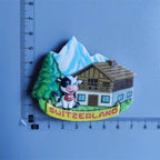 Fridge Magnets of Switzerland Geneva Berne Wolli Zermatt BERLIN Germany Car Vienna Salzburg Mozart Austria Collection Home Decor - Grand Goldman