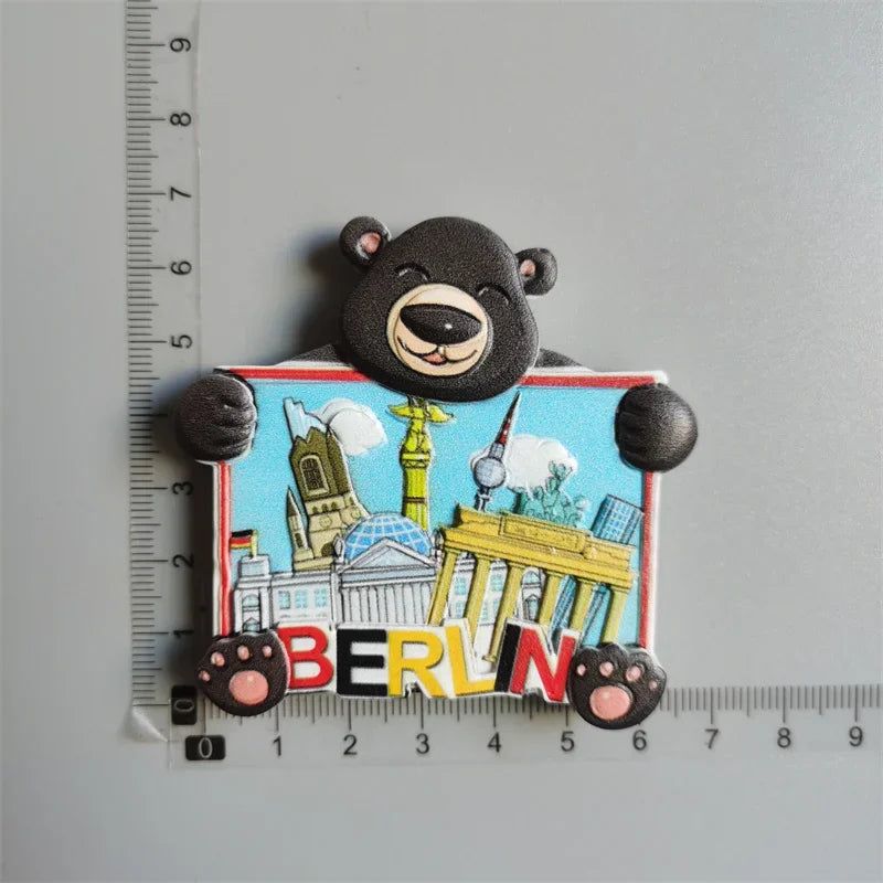 Fridge Magnets of Switzerland Geneva Berne Wolli Zermatt BERLIN Germany Car Vienna Salzburg Mozart Austria Collection Home Decor - Grand Goldman