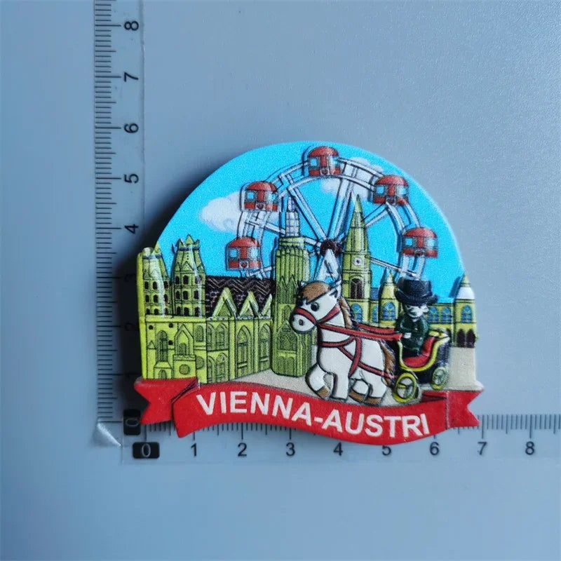 Fridge Magnets of Switzerland Geneva Berne Wolli Zermatt BERLIN Germany Car Vienna Salzburg Mozart Austria Collection Home Decor - Grand Goldman