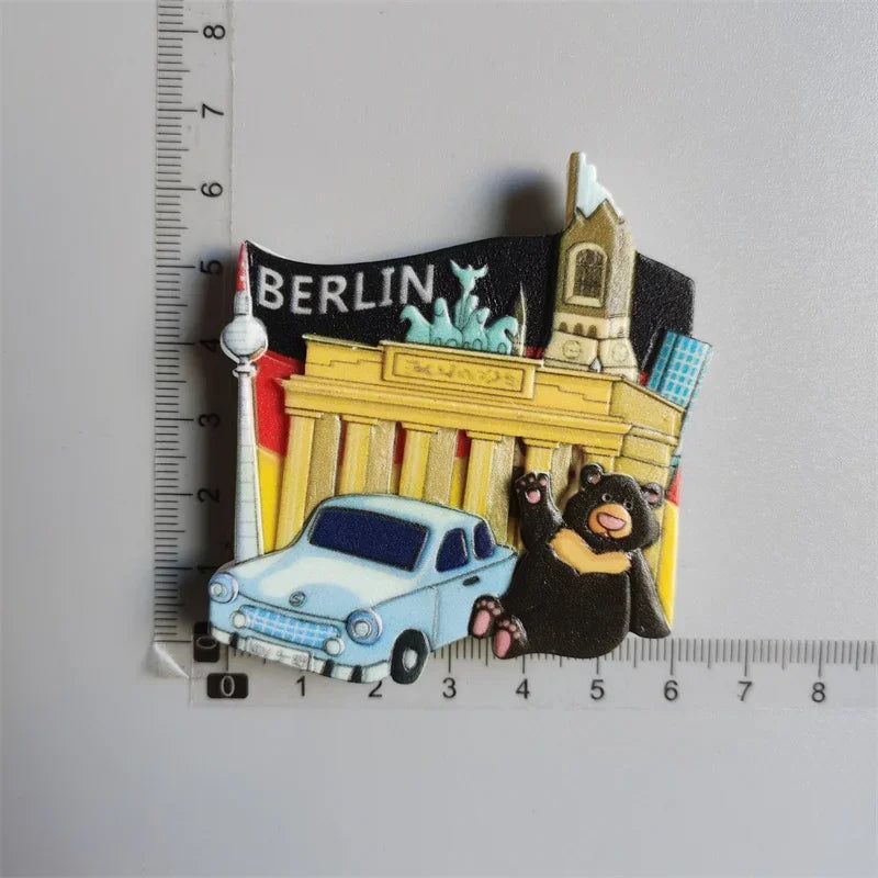 Fridge Magnets of Switzerland Geneva Berne Wolli Zermatt BERLIN Germany Car Vienna Salzburg Mozart Austria Collection Home Decor - Grand Goldman