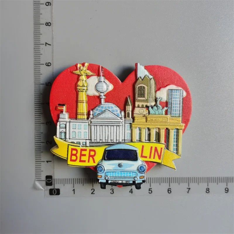 Fridge Magnets of Switzerland Geneva Berne Wolli Zermatt BERLIN Germany Car Vienna Salzburg Mozart Austria Collection Home Decor - Grand Goldman