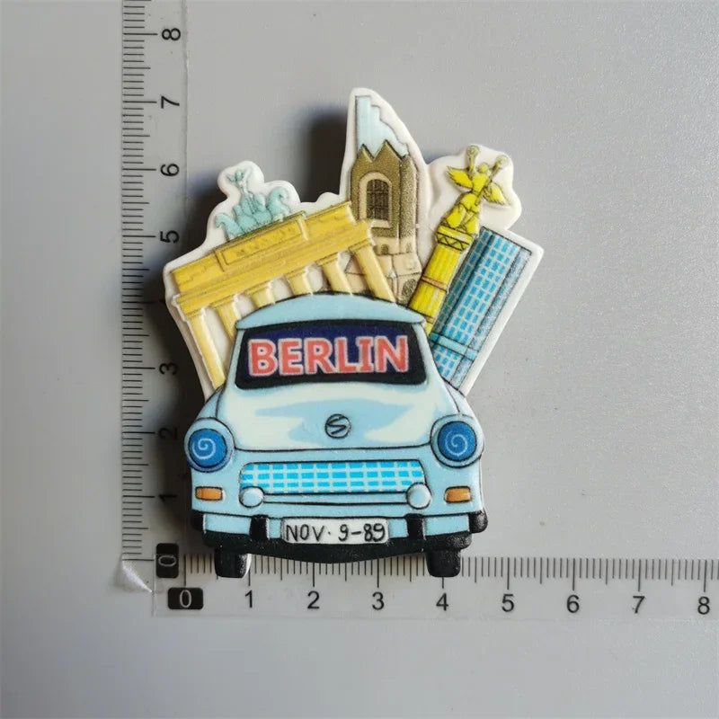 Fridge Magnets of Switzerland Geneva Berne Wolli Zermatt BERLIN Germany Car Vienna Salzburg Mozart Austria Collection Home Decor - Grand Goldman