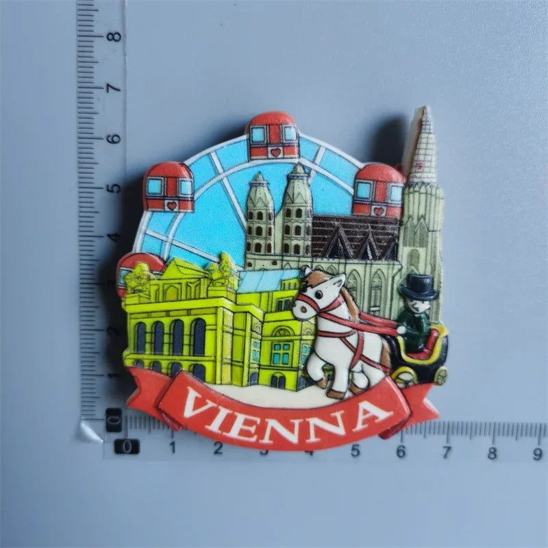 Fridge Magnets of Switzerland Geneva Berne Wolli Zermatt BERLIN Germany Car Vienna Salzburg Mozart Austria Collection Home Decor - Grand Goldman